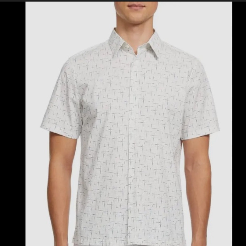 Theory, Men's, Irving Witan, Print Shirt, size XL